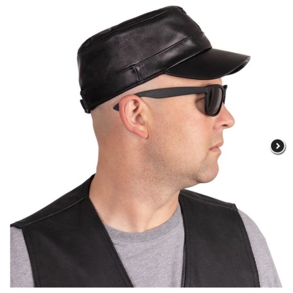 Lambskin Leather Cap - Stylish Accent to Any Outfit - Leather Baseball Cap - Picture 4 of 4